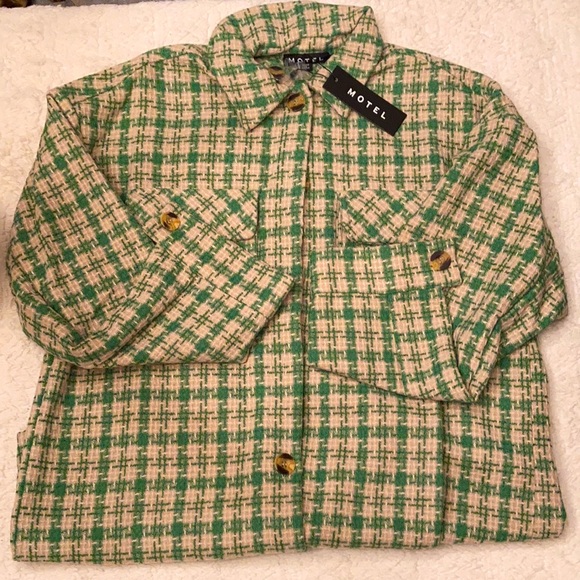 Marcella Shirt in Green and Cream Check - Picture 3 of 3